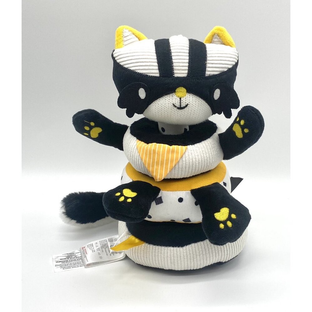 Coco Village Tuxedo Cat Plush Stacking STEM learning Stacker Toy Black White